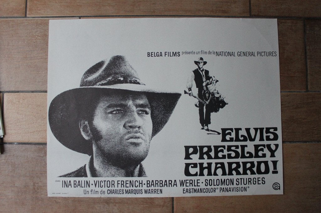 filmaffiche Elvis Presley Charro 1969 filmposter, Collections, Posters & Affiches, Enlèvement ou Envoi, Rectangulaire horizontal