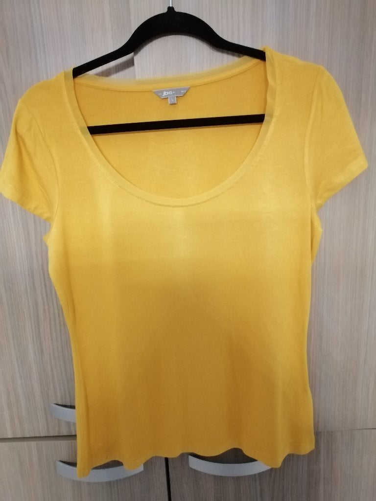 geel t-shirt JBC mt L, JBC, Geel, Maat 42/44 (L), Ophalen of Verzenden