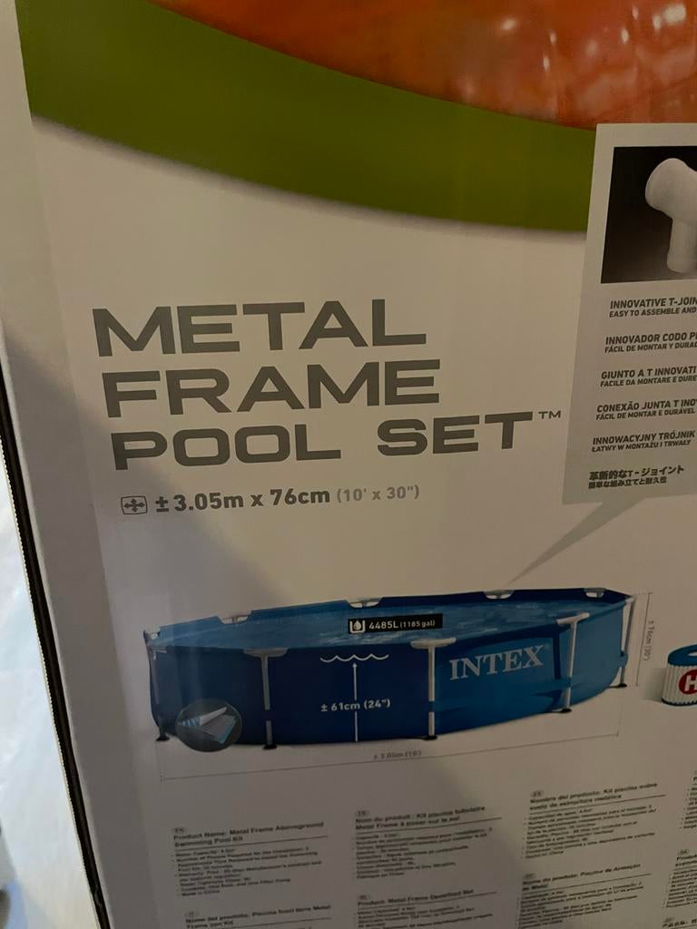 Intex metal frame pool set met toebehoren, Tuin en Terras, Ophalen, Zo goed als nieuw