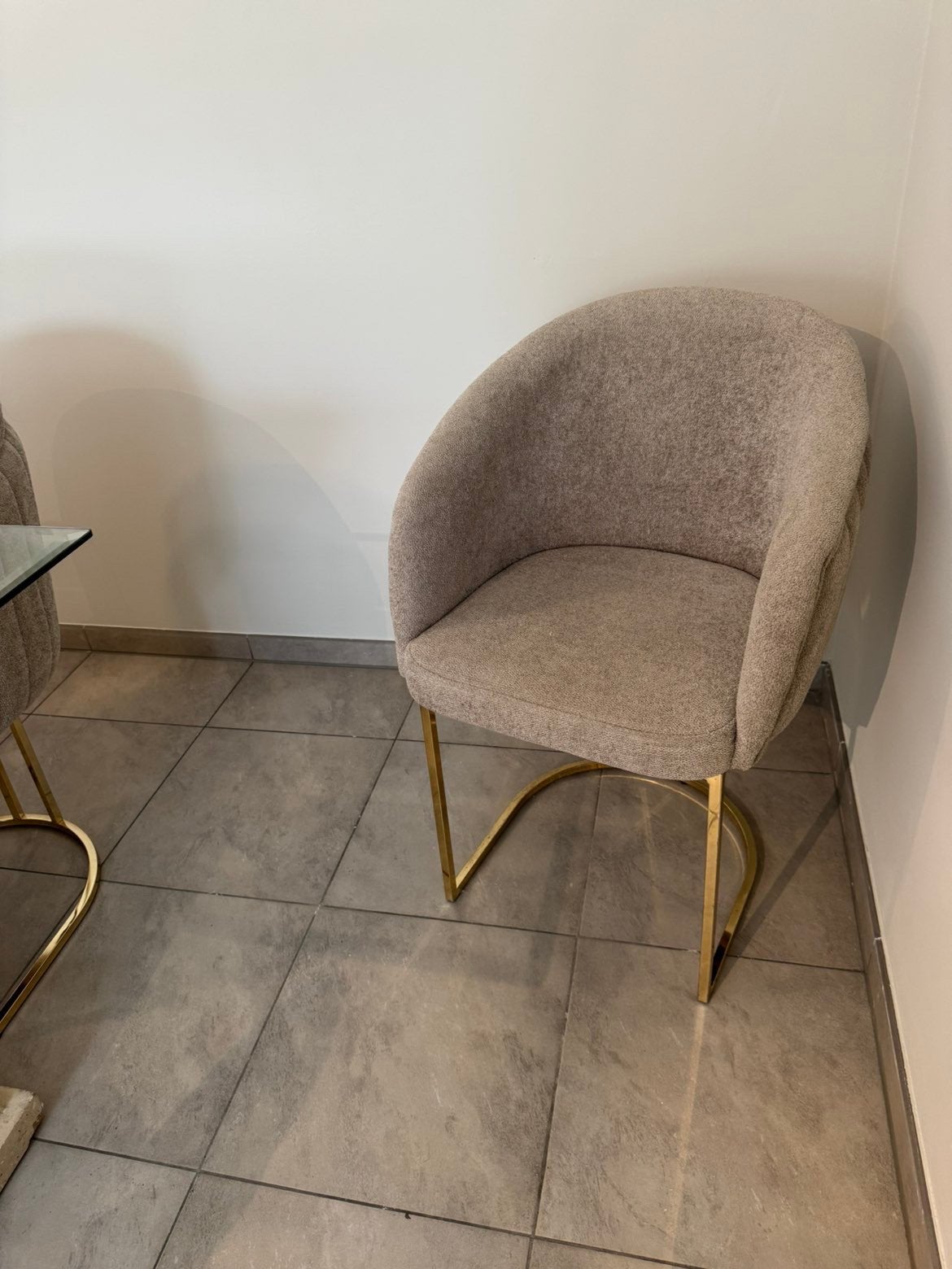 Set van 6 eetkamerstoelen, Maison & Meubles, Chaises, Gris, Enlèvement, Modern, Tissus