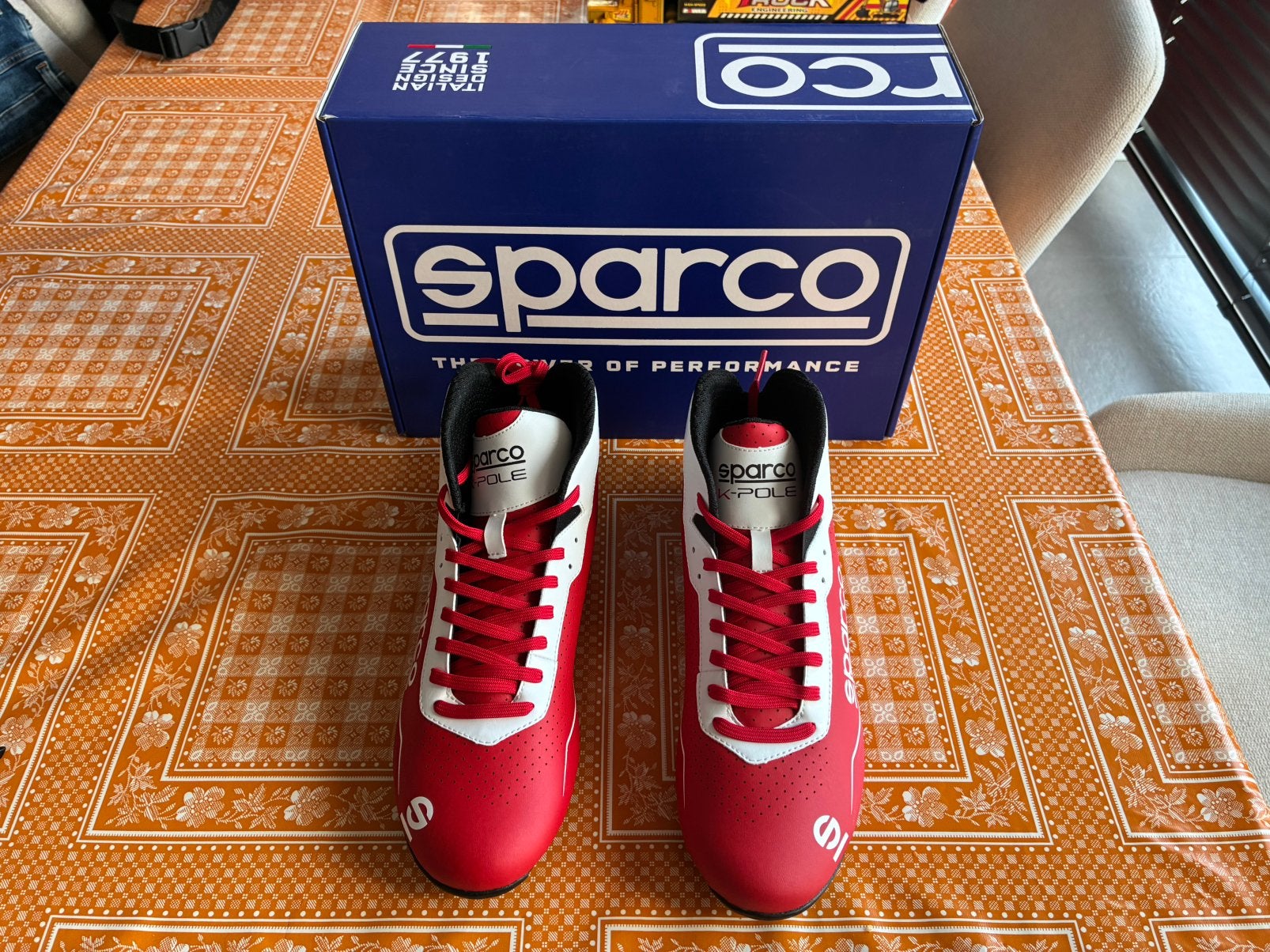 Nieuwe sparco lederen races schoenen, Autres types, Neuf, Rouge, Enlèvement