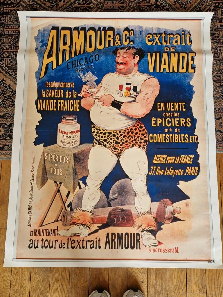 Affiche ancienne sur toile de bateaux, Collections, Posters & Affiches, Enlèvement
