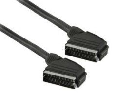 Scartkabel 150 cm, Zwart, Lengte 1,50 meter, Type: 21 Polig, Audio, Tv en Foto, Audiokabels en Televisiekabels, Ophalen of Verzenden