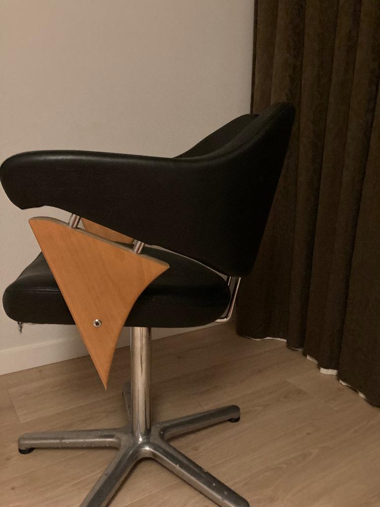 Kappersstoel, Huis en Inrichting, Ophalen, Gebruikt, Zwart, Eén
