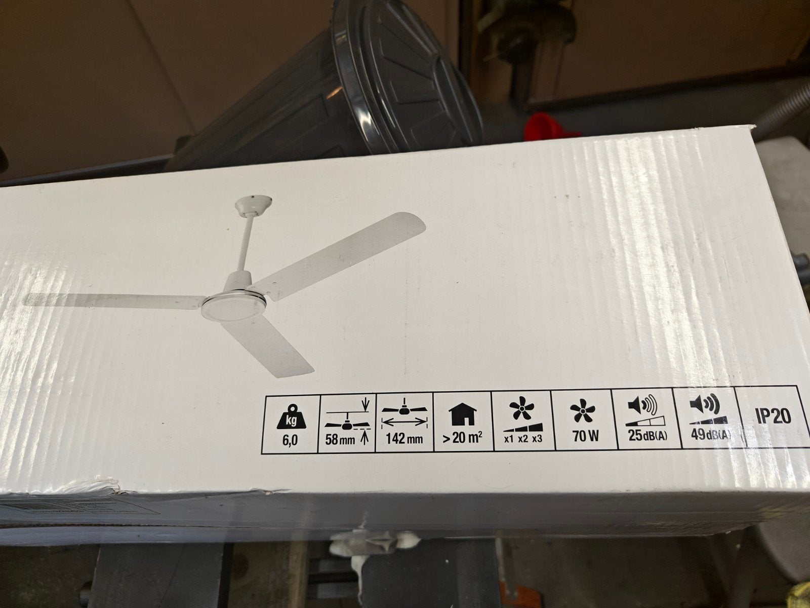 Plafond ventilators, Ophalen