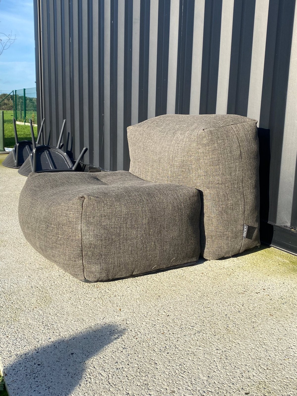 3 bijna nieuwe amper gebruikte loungezetels SACK IT soft, Tuin en Terras, Ophalen, Zo goed als nieuw