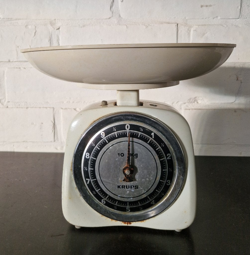 Sfeervolle Vintage Krups Keukenweegschaal, Ophalen, Keukenweegschaal, Analoog, Gebruikt