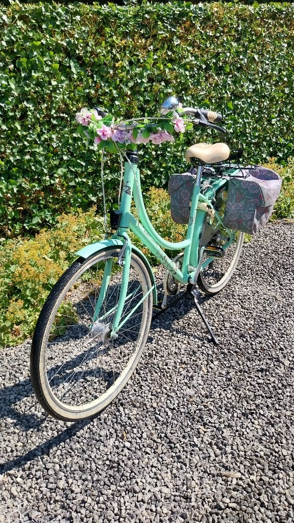 Oxford Vintage Damesfiets – Mintgroen – Zeer nette staat, Fietsen en Brommers, Velgrem, (Extra) lage instap, Zo goed als nieuw