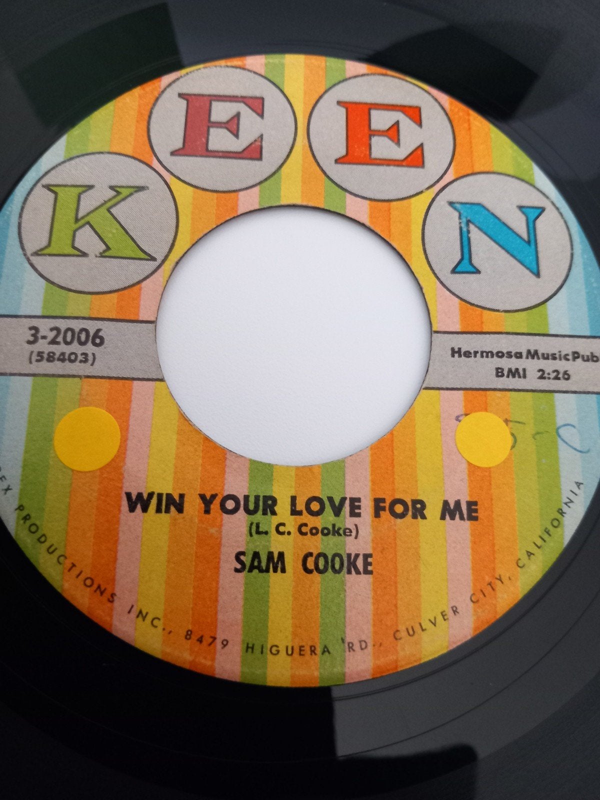 SAM COOKE. WIN YOUR LOVE FOR ME .1958 USA 45T, Ophalen of Verzenden