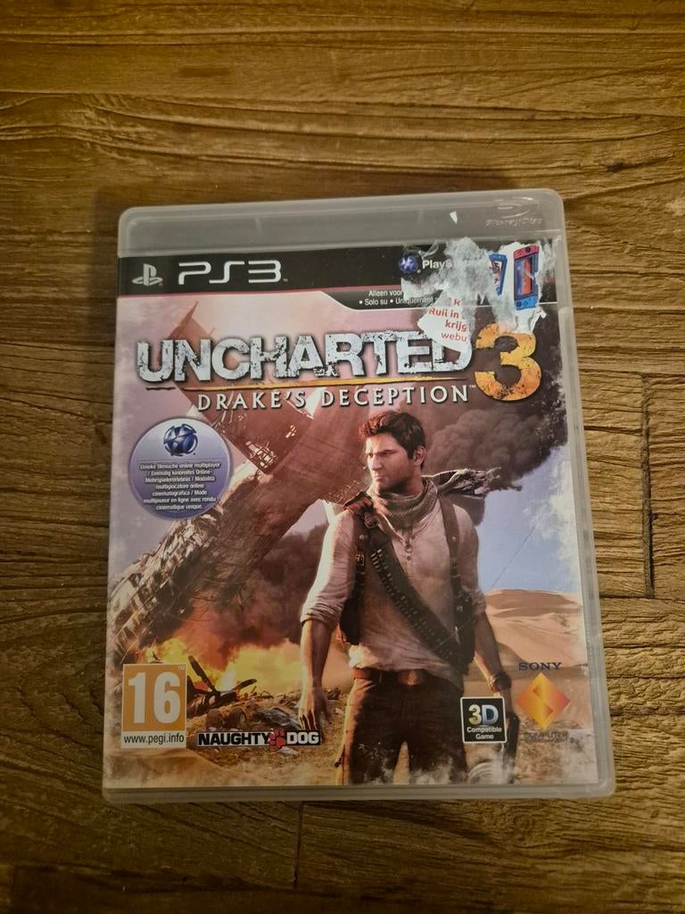 Uncharted 3: Drake's Deception voor de PlayStation 3. De gam, Games en Spelcomputers, Avontuur en Actie, Online, 1 speler, Ophalen of Verzenden