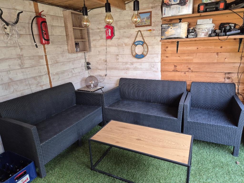 PVC Tuinset Allibert, Ophalen, 5 zitplaatsen, Kunststof, Gebruikt