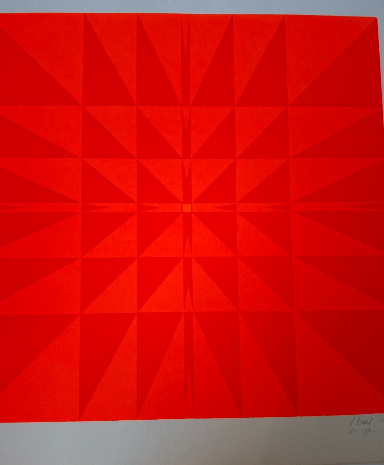 NOËL Victor "Zonder titel" zeefdruk 1971, Antiek en Kunst, Genummerd, Ophalen of Verzenden, Zeefdruk
