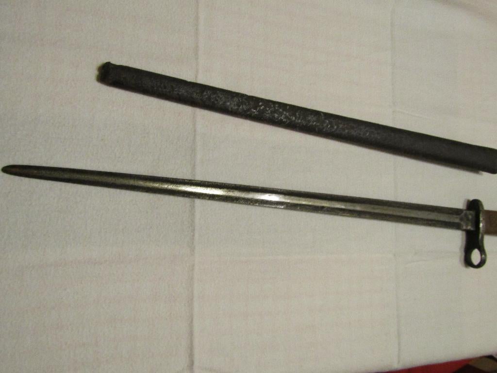 Ancienne Baïonnette belge modèle 1916 pour fusil 1889, Collections, Enlèvement ou Envoi, Armée de terre, Couteau ou Poignard