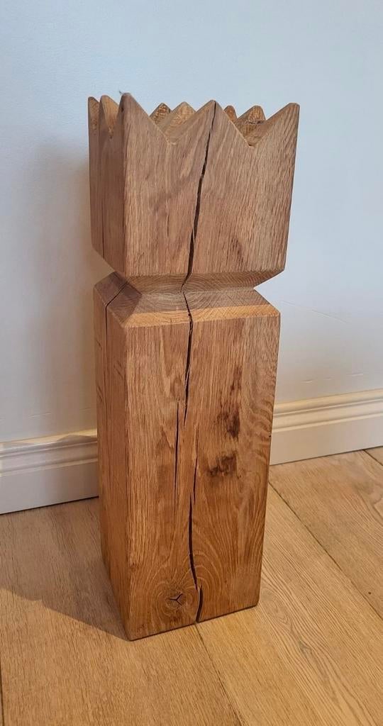 Kubb koning EIK, Huis en Inrichting, Woonaccessoires | Zuilen en Pilaren, Ophalen