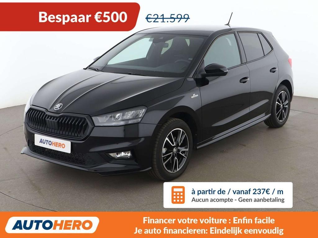Skoda Fabia 1.0 TSI Monte Carlo (automatique), Autos, Euro 6, 116 ch, Noir, 5 portes