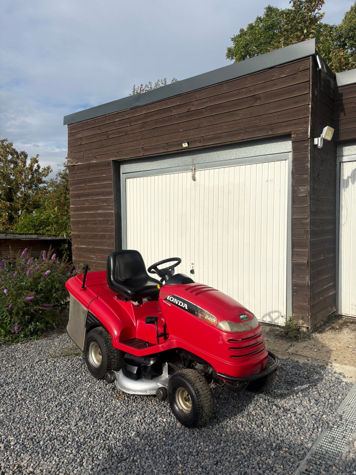 Tracteur, tondeuse, Honda 2417, Jardin & Terrasse, Enlèvement ou Envoi, Comme neuf, Bac de ramassage
