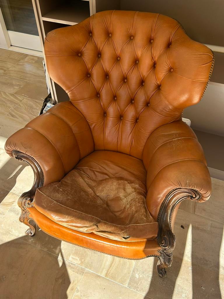 Chesterfield enkel zit met werk aan te koop, Ophalen