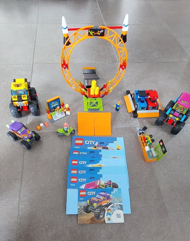 LEGO CITY Stuntshow arena + LEGO CITY monstertruck, Ophalen, Lego, Complete set, Inclusief instructies