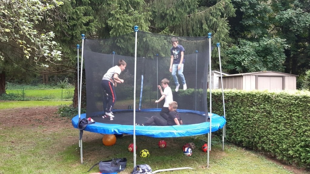 Rusher trampoline diameter 366 cm, Ophalen, Gebruikt