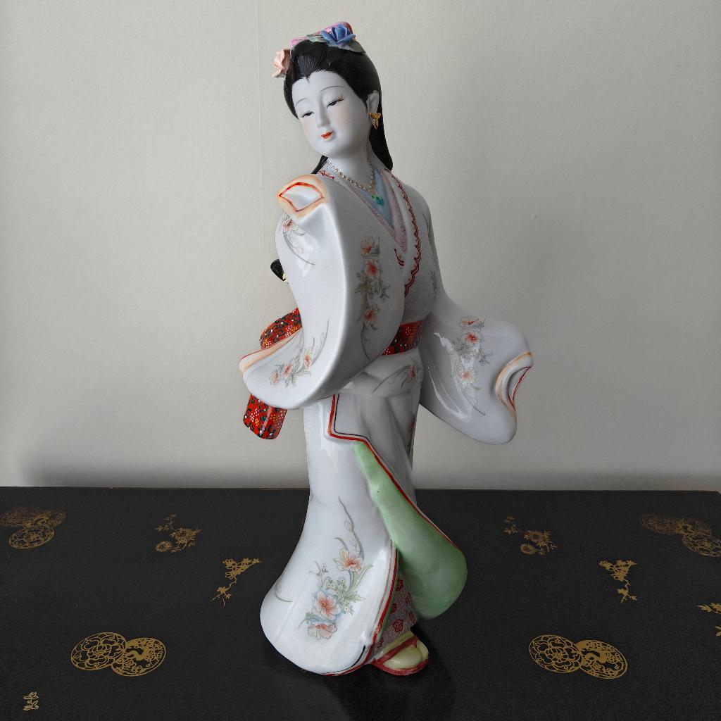 Statue vintage en porcelaine de Geisha japonaise 46cm, Enlèvement