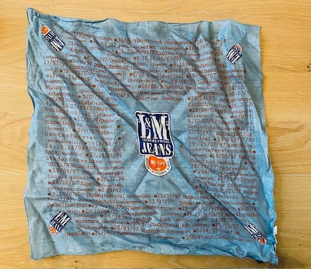 Collector’s item - Bandana L&M Jeans 1997, Ophalen of Verzenden, Gebruikt, Gebruiksvoorwerp
