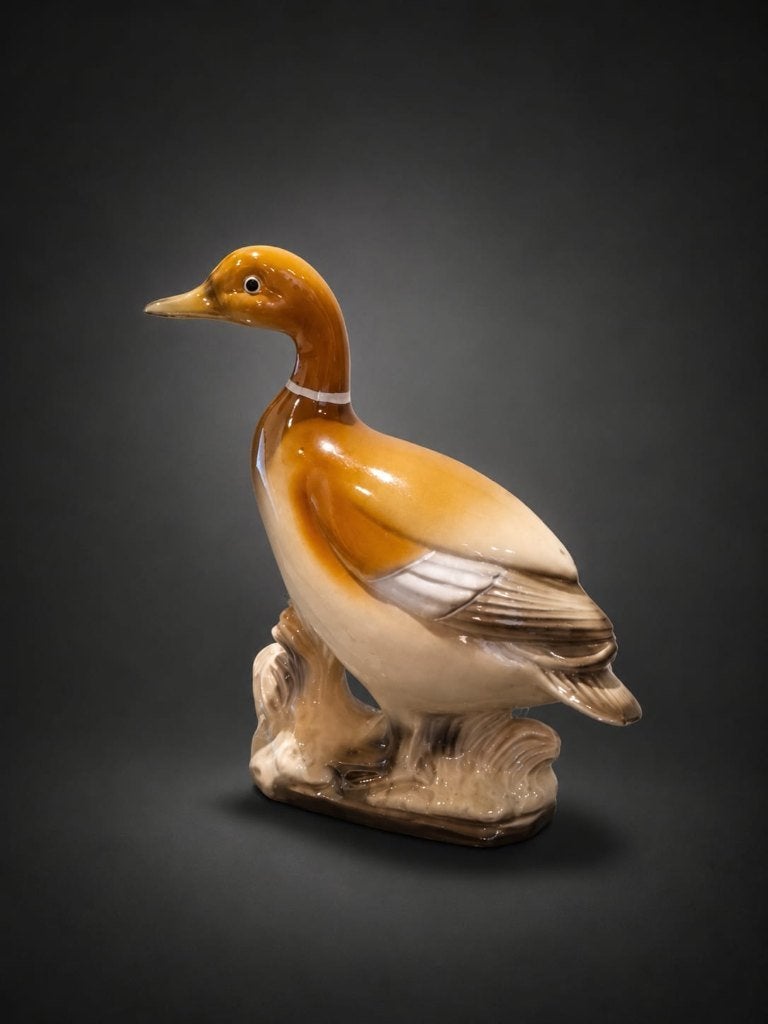 Figurine représentant un canard en céramique émaillée., Antiquités & Art, Enlèvement