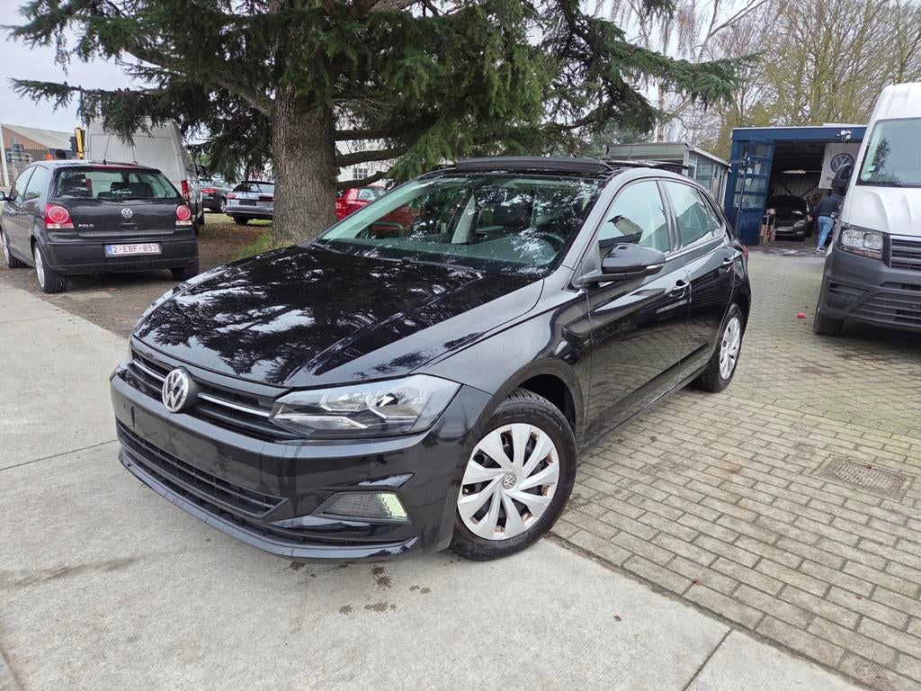 Vw Polo 1.0i 2018 panodak cruise control carplay parksensor, Auto's, Voorwielaandrijving, Stof, Zwart, 5 deurs