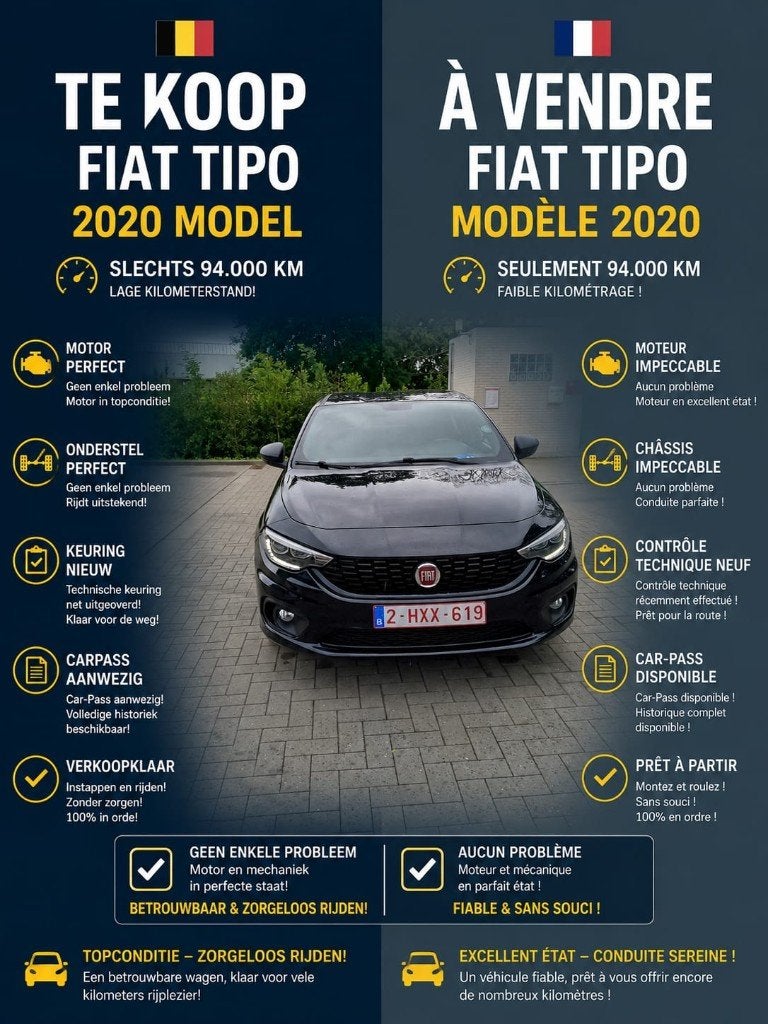 Fiat Tipo Tipo 1.4i Street (EU6d-TEMP), Autos, Fiat, 1395 cm³, Achat, Euro 6, 5 portes