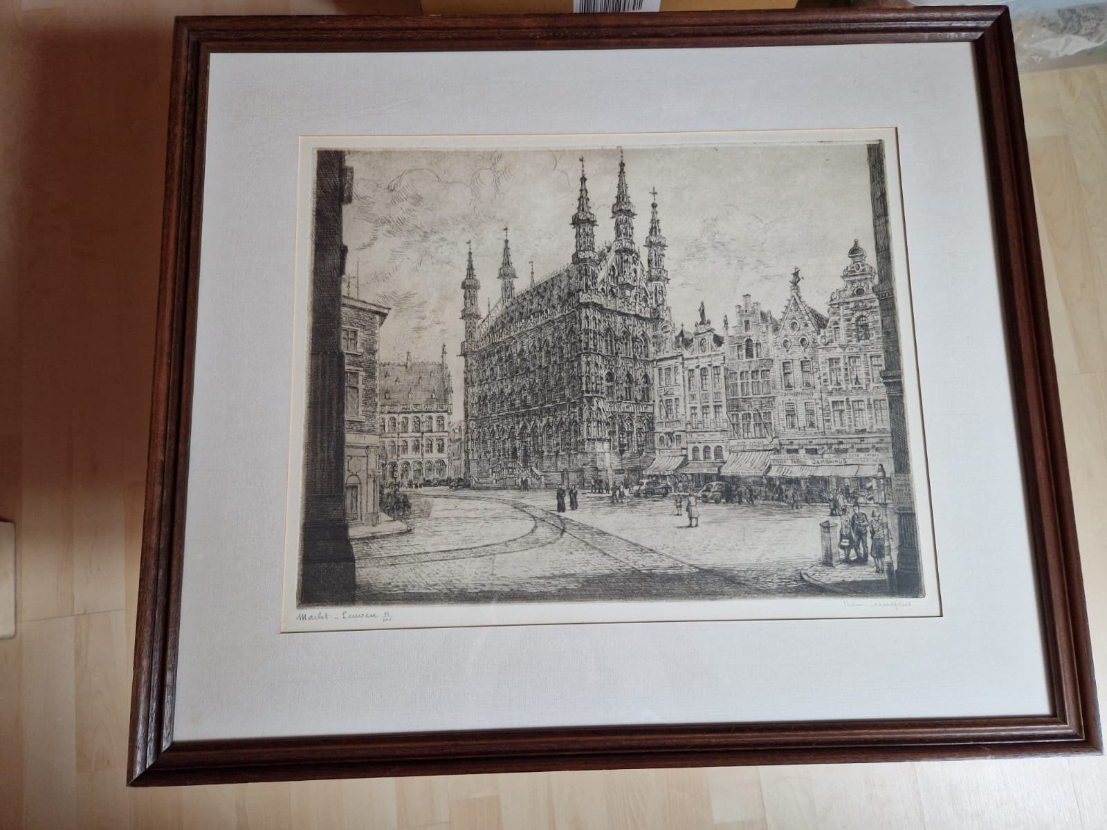 Pentekening Leuven Malfliet, Antiquités & Art, Art | Eaux-fortes & Gravures, Enlèvement