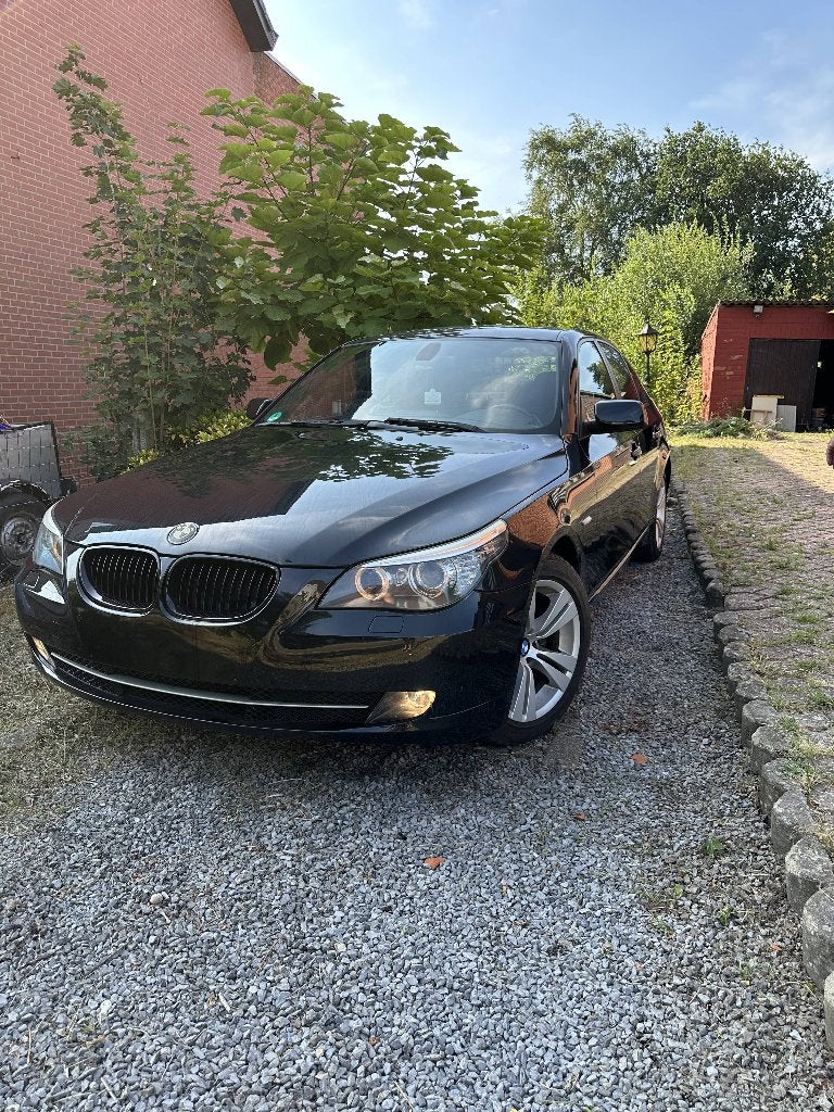 BMW 520d | 2010 | 227.xxx kms | 193pk, Auto's, Euro 5, Zwart, Zwart, Leder