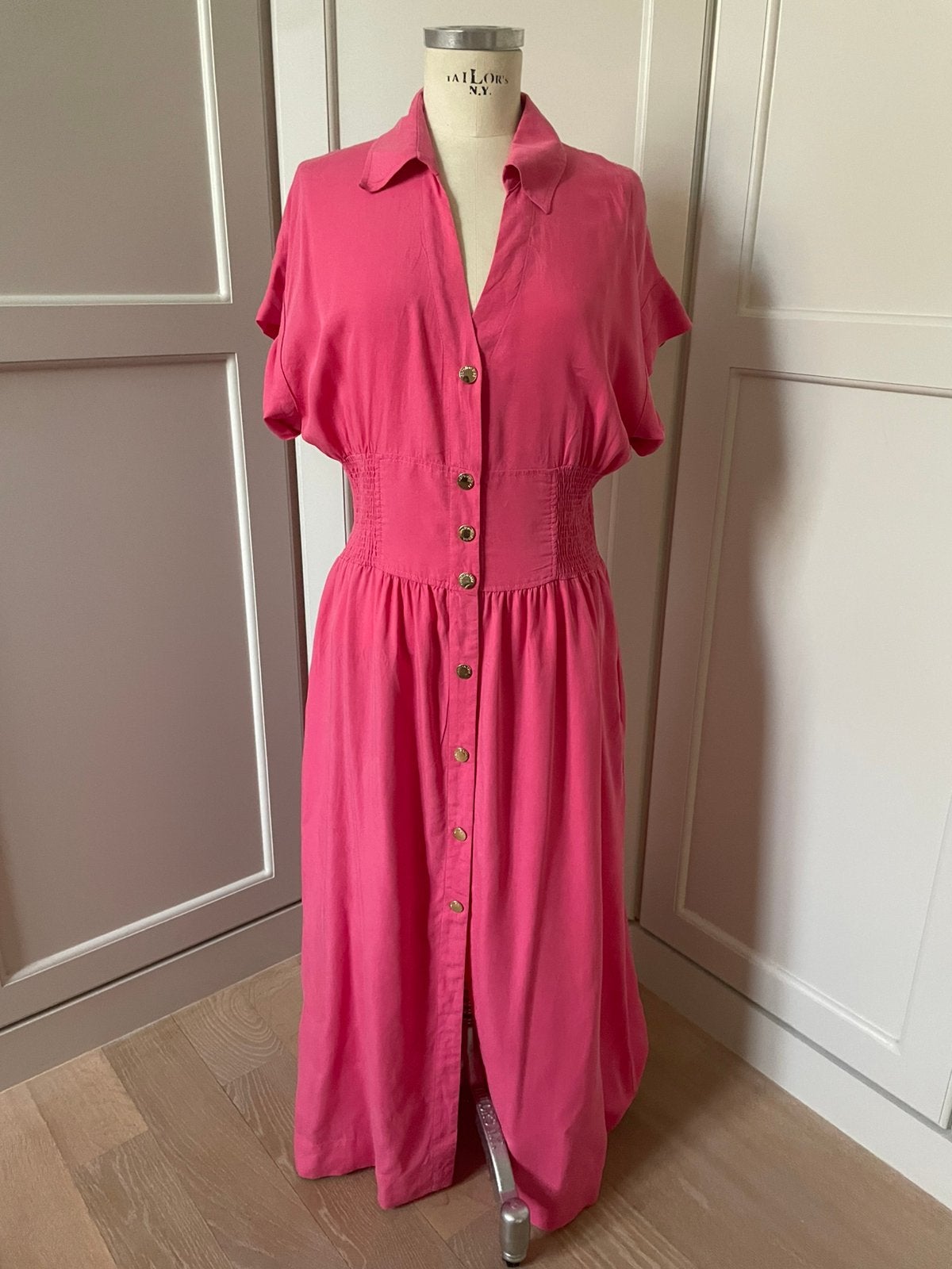 Lange jurk Caroline Biss 42, Kleding | Dames, Maat 42/44 (L), Ophalen of Verzenden, Zo goed als nieuw, Roze