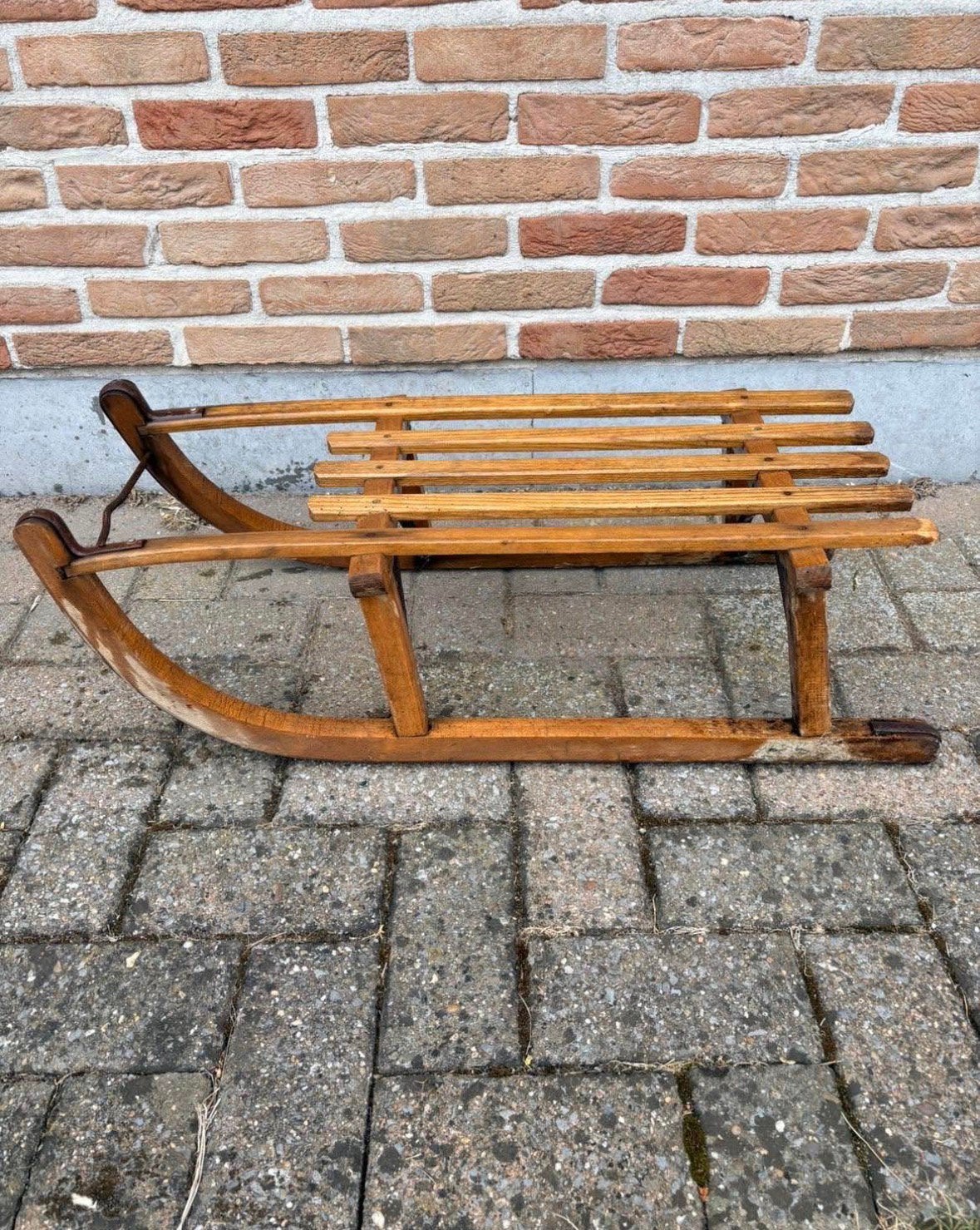 Antiek slee, Kinderen en Baby's, Speelgoed | Buiten | Sleeën, Ophalen, Gebruikt, Hout
