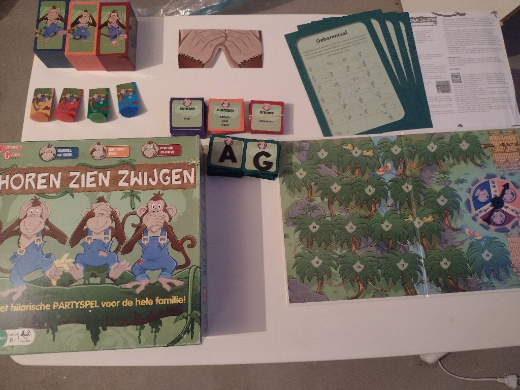 Horen Zien Zwijgen gezelschapsspel Compleet, Antiquités & Art, Enlèvement, Carte