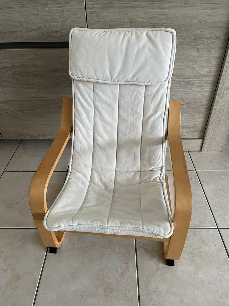 Kinderfateuil Ikea wit/beige, Ophalen, Gebruikt