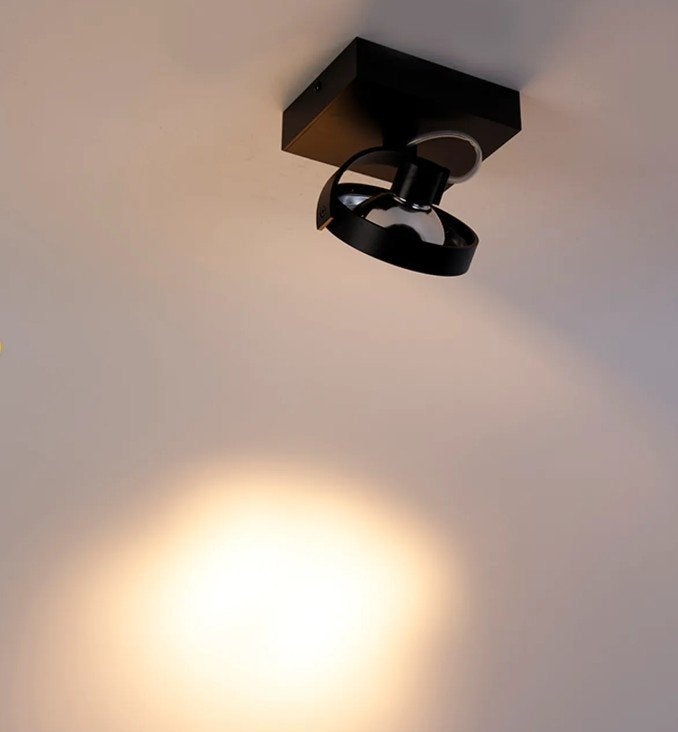 Qazqa GO SL1 zwart, Maison & Meubles, Lampes | Spots, Neuf, Enlèvement ou Envoi, Métal, LED