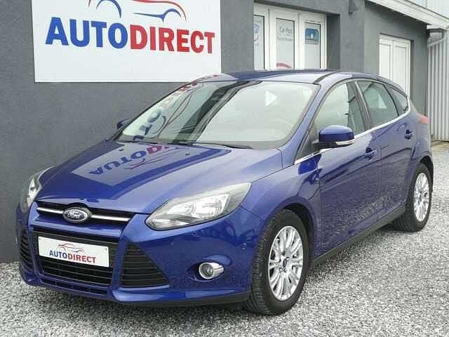 Ford Focus 1.0 EcoBoost Titanium Airco, PDC **GARANTIE 1, Auto's, Ford, Focus, Zwart, Blauw, Bedrijf