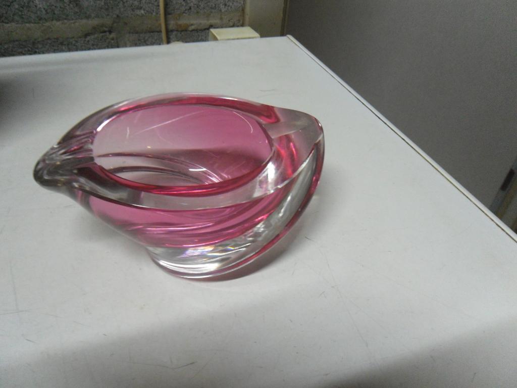 cendrier en cristal du val saint lambert, Enlèvement ou Envoi, Utilisé, Cristal, Autres types