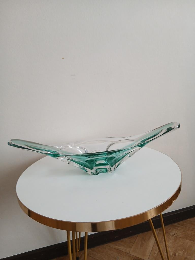 Grand Centre de Table Vintage en Verre Soufflé Murano / Biot, Antiquités & Art, Enlèvement ou Envoi