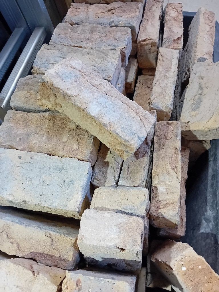 Rustieke gevelsteen beige, Doe-het-zelf en Bouw, Metselstenen, Ophalen, Gebruikt, Bakstenen