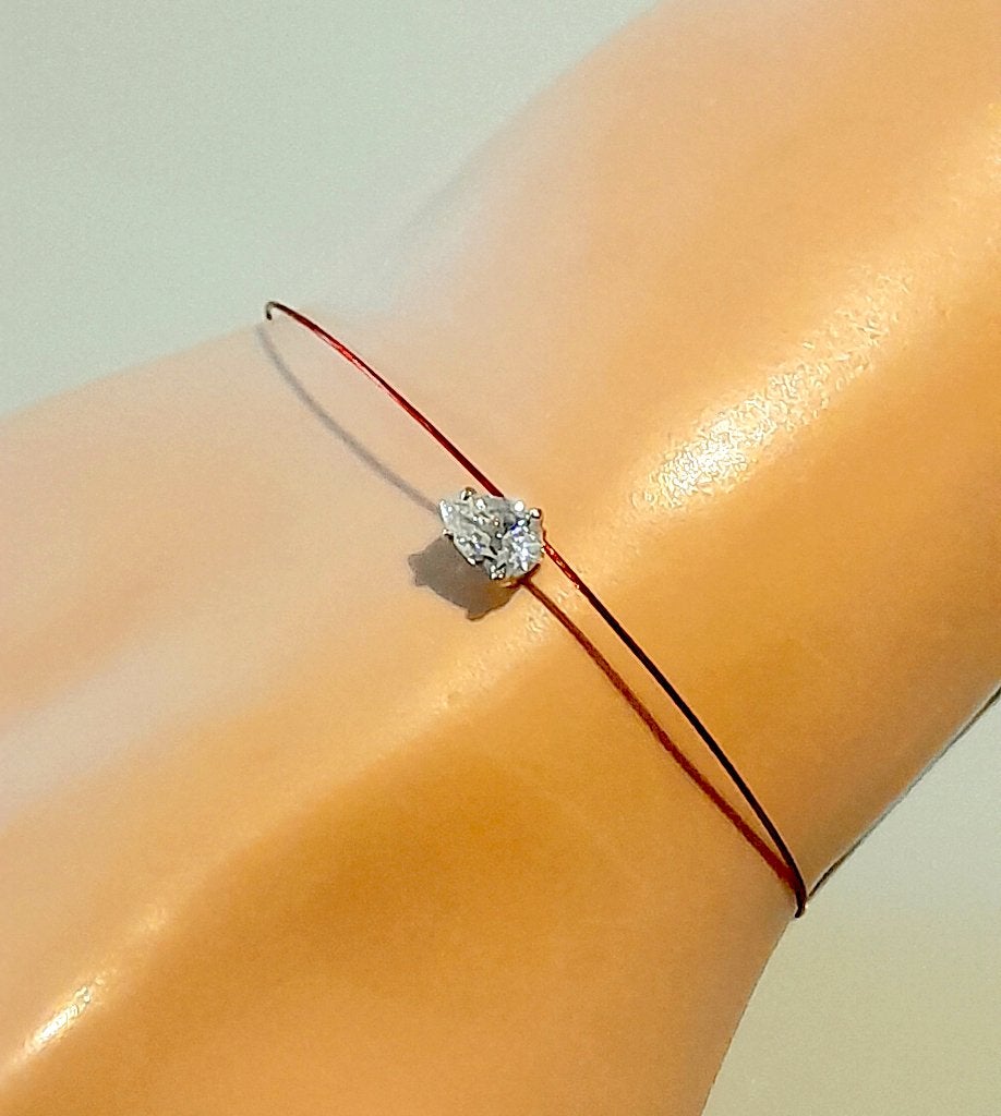 Bracelet cable avec diamant 0,40 ct – Argent 925 plaqué or, Neuf, Enlèvement ou Envoi, Or, Avec pierre précieuse