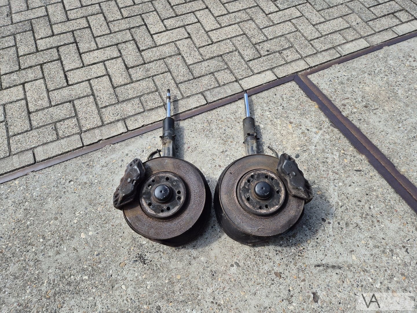 Veerpoot met fusee en remklauw Mercedes SL R129 1989 - 2001, Utilisé, -, -, Enlèvement ou Envoi