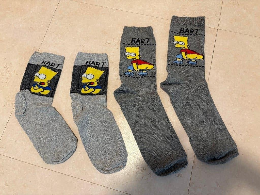 Sokken Bart Simpson - 2 paar - maat 38/39, The simpsons, Enlèvement ou Envoi, Autres couleurs, Comme neuf