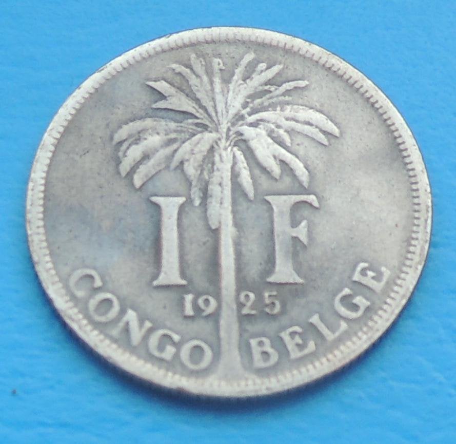 1925 1 franc Congo Belge, Envoi, Métal, Monnaie en vrac