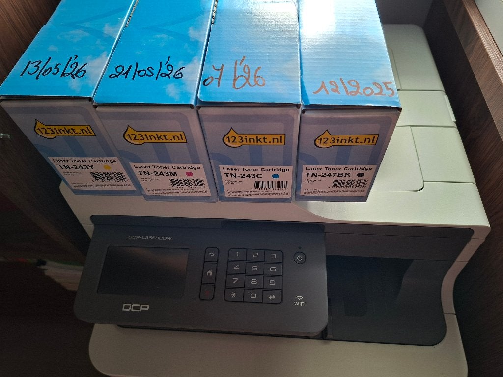 Nieuwe Toners: TN-247 BK, TN-243 Y/M/C Brother L3550CDW, Enlèvement ou Envoi, Neuf, Toner, Huismerk