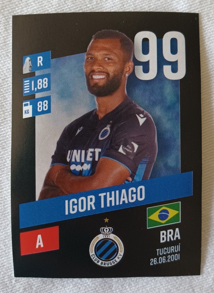 Sticker Igor Thiago (rookie) - Pro League 2023-2024, Ophalen of Verzenden, Zo goed als nieuw, Sticker