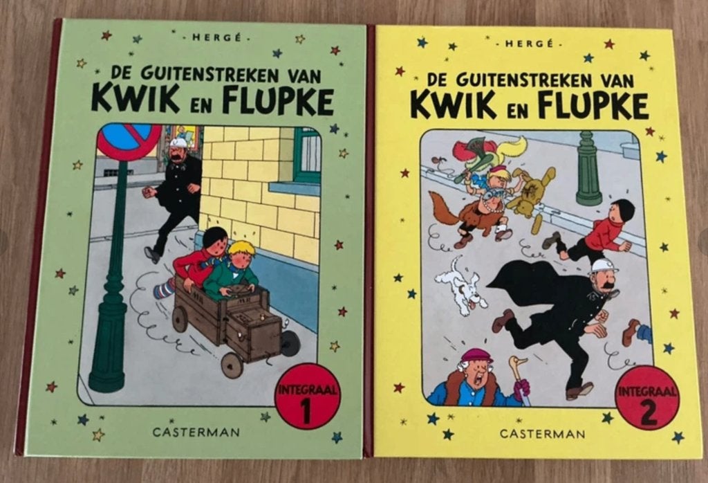 Hergé - Kwik et Flupke, partie intégrale, parties 1 + 2, Plusieurs BD, Enlèvement ou Envoi, Comme neuf, Hergé