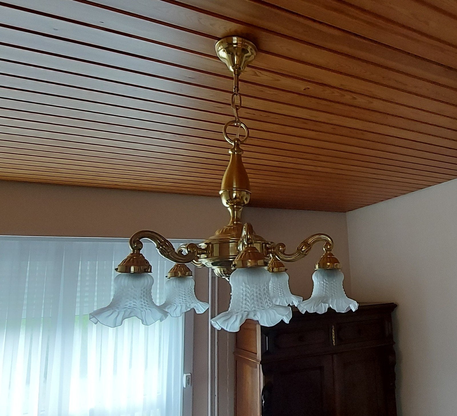 2 Antieke luchters., Huis en Inrichting, Lampen | Kroonluchters, Ophalen