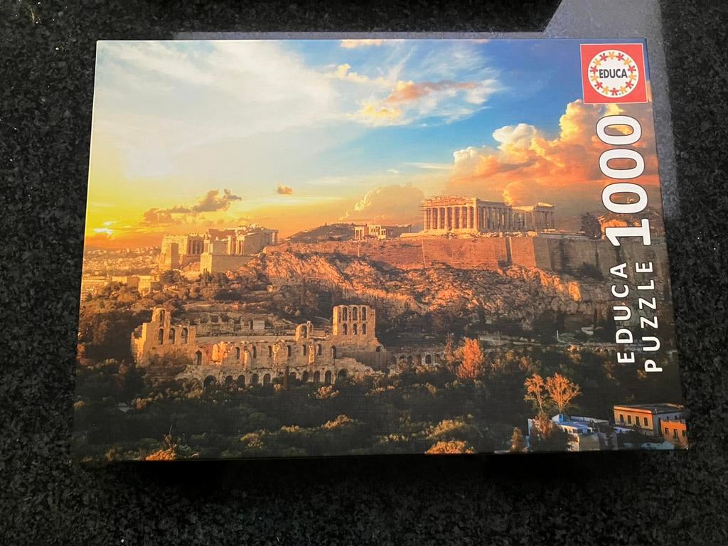 Puzzel Educa 1000 Acropolis Athene, Ophalen, 500 t/m 1500 stukjes, Zo goed als nieuw, Legpuzzel