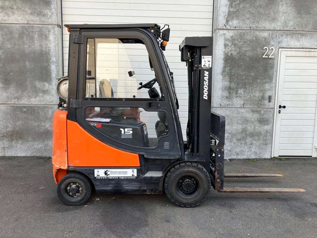 Heftruck Doosan 1,5 ton gas, Zakelijke goederen, Ophalen of Verzenden