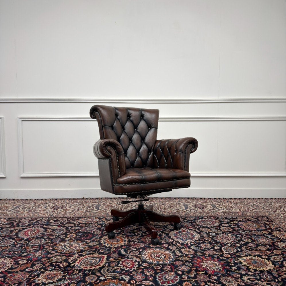 Klassiek Engels Chesterfield Bureaustoel, Enlèvement ou Envoi